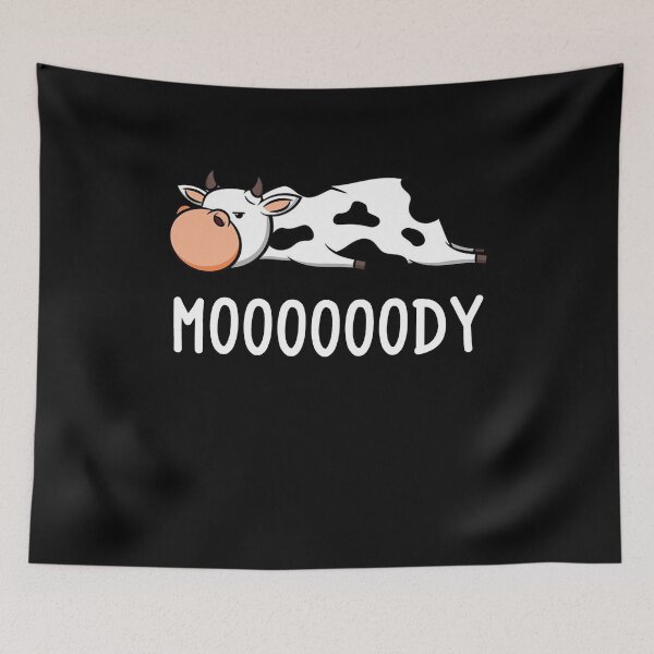 Item preview, Moooooody cow shirt Whimsy cows Wortwitz ox designed and sold by BornDesign.