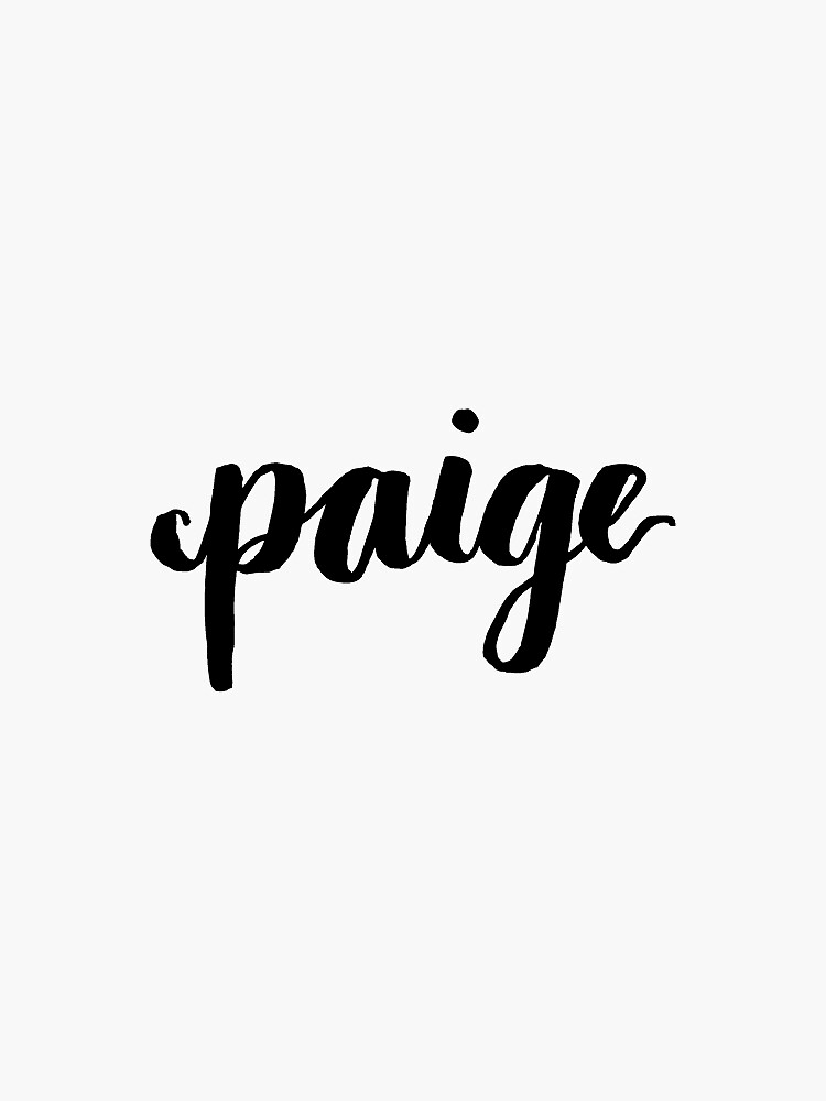 "paige" Sticker for Sale by paigeh1213 Redbubble