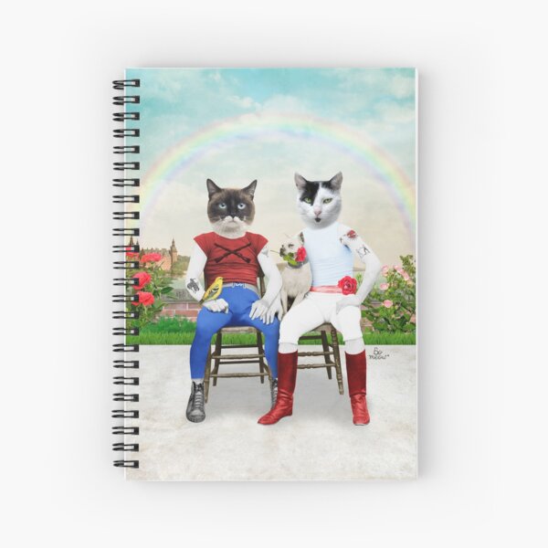 Francisco et Orlando - Le couple de chats gay et leurs animaux de compagnie Cahier à spirale