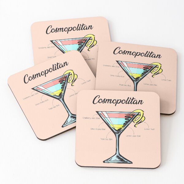 Item preview, Cosmopolitan Cocktail Recipe designed and sold by HuckleberryArts.
