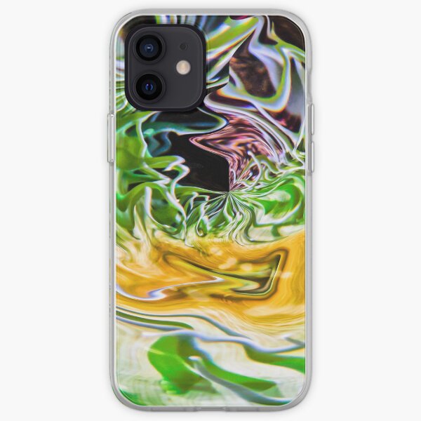 brilliant green round abstract shape iPhone Soft Case