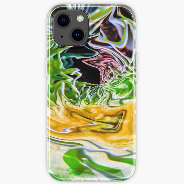 brilliant green round abstract shape iPhone Soft Case