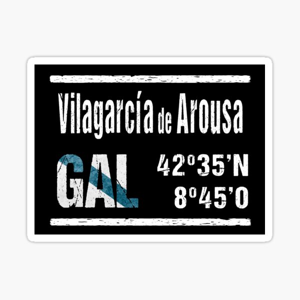 Item preview, Vilagarcía De Arousa Galicia Coordenadas designed and sold by mouchodesigns.