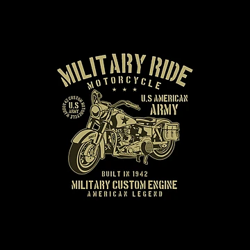 Artwork thumbnail, Military Ride - Motorcycle Custom Engine by Ding-One
