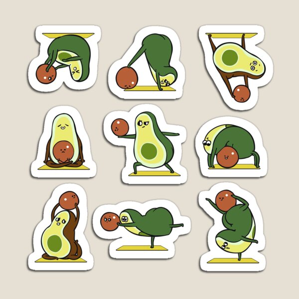 Artikel-Vorschau von  Avocado-Yoga mit dem Samen, designt und verkauft von Huebucket.