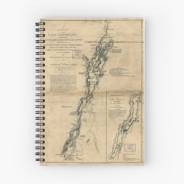 Item preview, Vintage Map of Lake Champlain & Lake George (1776) designed and sold by BravuraMedia.