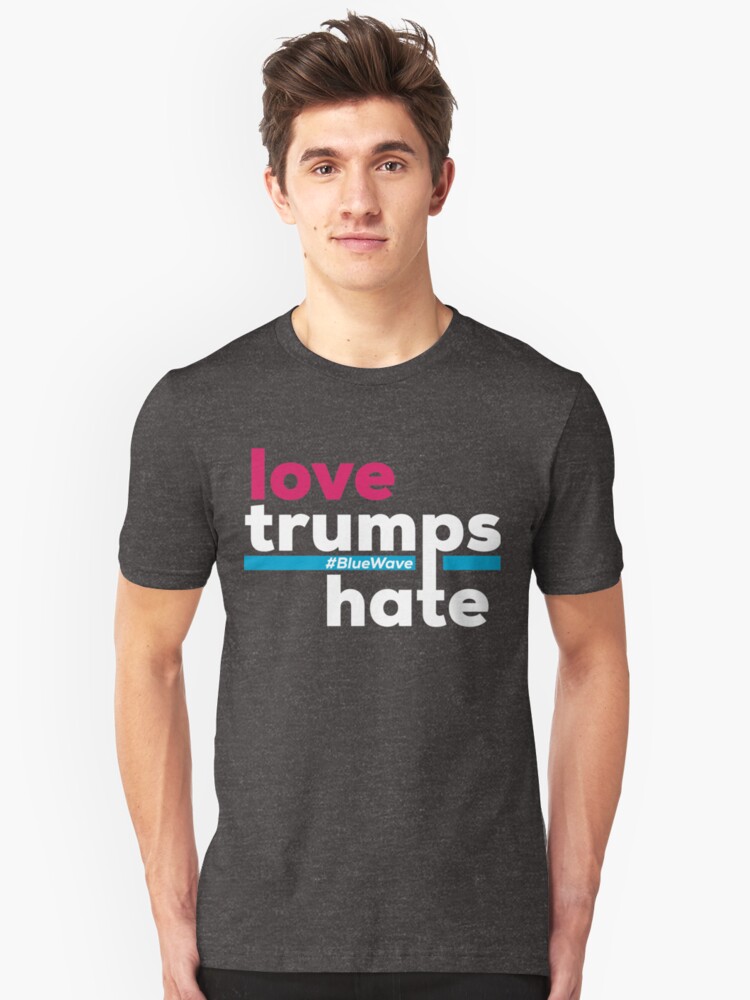 Alternate view of Love Trumps Hate Slim Fit T-Shirt