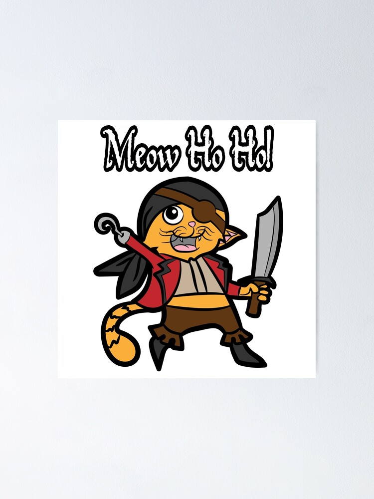 "Pirate captain cat Jolly Roger" Poster for Sale by mixo Redbubble