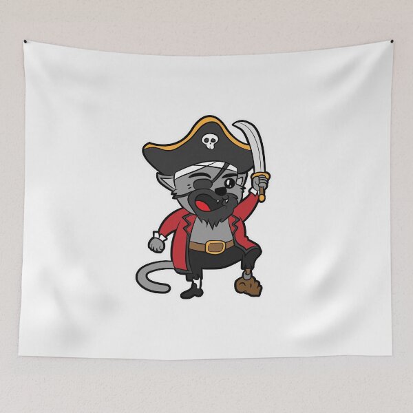 Item preview, Pirate cat captain swordwing designed and sold by mi-xo.