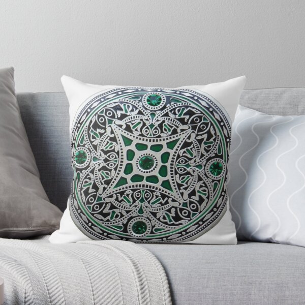 #decoration #ornate #pattern #flower art antique proportion illustration abstract Throw Pillow