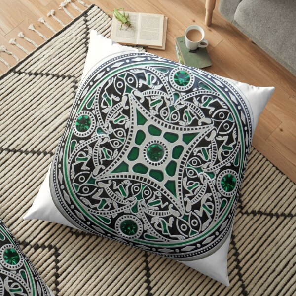 #decoration #ornate #pattern #flower art antique proportion illustration abstract Floor Pillow