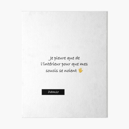 Impressions Rigides Sur Le Theme Damso Citation Redbubble