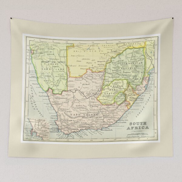 Item preview, Vintage Map of South Africa (1899) designed and sold by BravuraMedia.