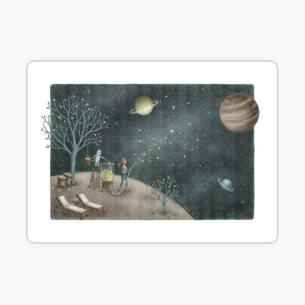 Vista previa del artículo con la obra «Dispensador de estrellas», diseñado y vendido por noelle-t.
