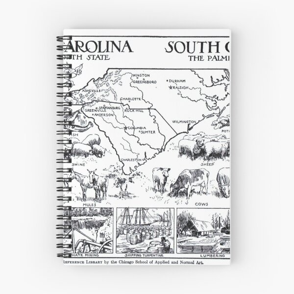 Item preview, Vintage Map of The Carolinas (1912) designed and sold by BravuraMedia.