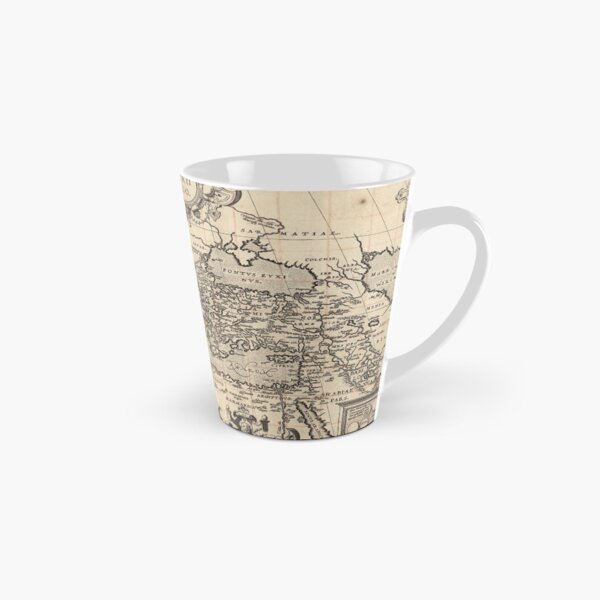 Mapa vintage del imperio romano (siglo XVII) Taza cónica