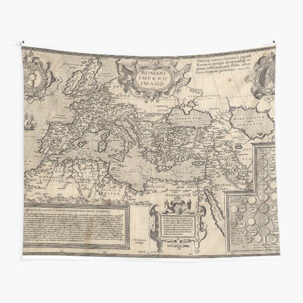 Aperçu de l'œuvre Carte ancienne de l'Empire romain (XVIIe siècle) créée et vendue par BravuraMedia.