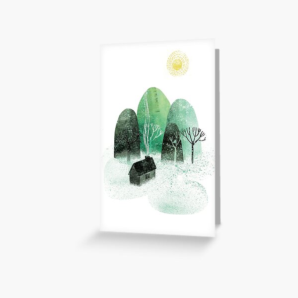 Home by the Mountains Greeting Card