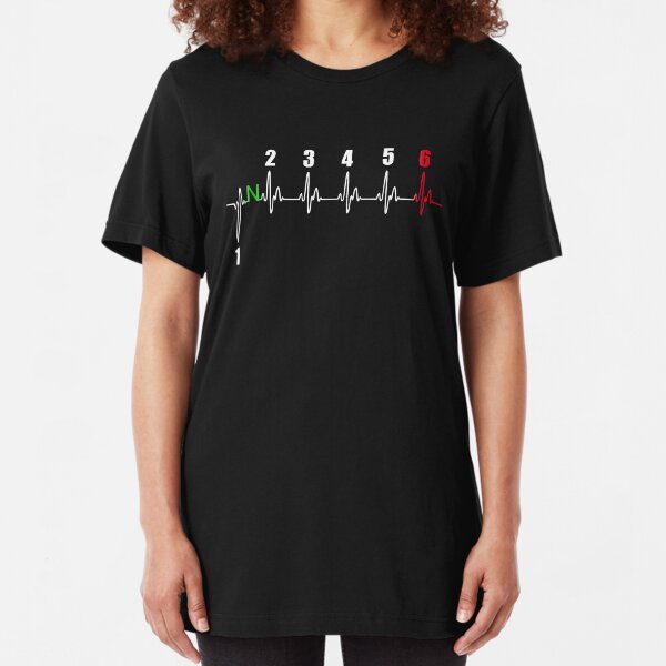Motorbike Heartbeat - 1N23456 Slim Fit T-Shirt