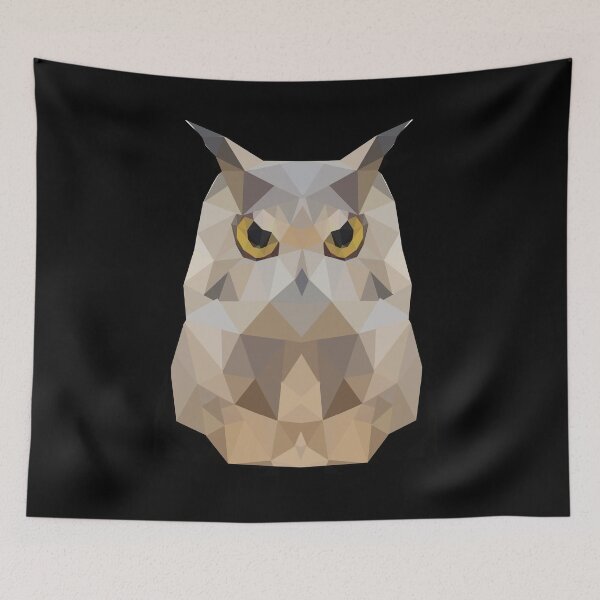 Item preview, Owl, owl head polygon geometric designed and sold by Mohja-Design.