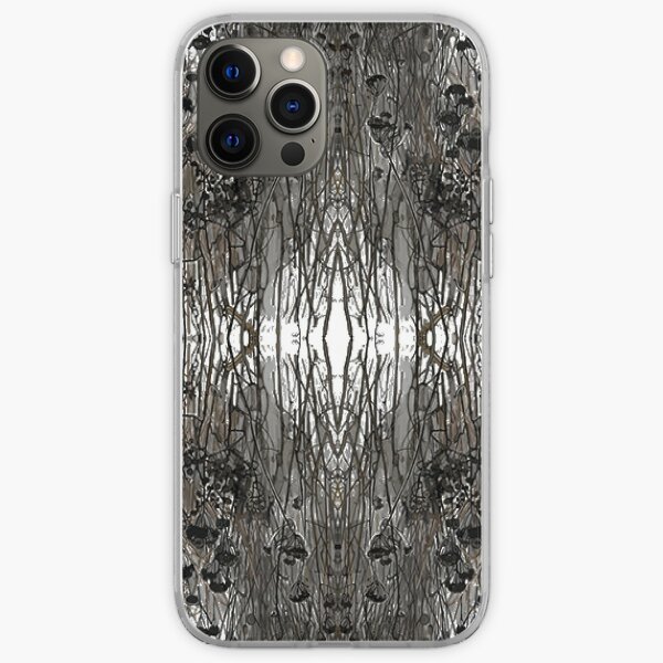 #Tree #Monochrome #Pattern #Design Symmetry nature tree wood old pattern dry iPhone Soft Case