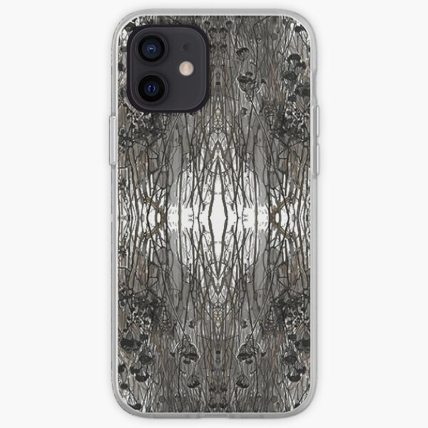 #Tree #Monochrome #Pattern #Design Symmetry nature tree wood old pattern dry iPhone Soft Case