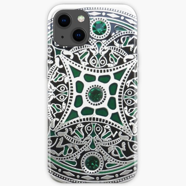 decoration, ornate, pattern, flower, art, proportion, antique, lace, embroidery, abstract iPhone Soft Case
