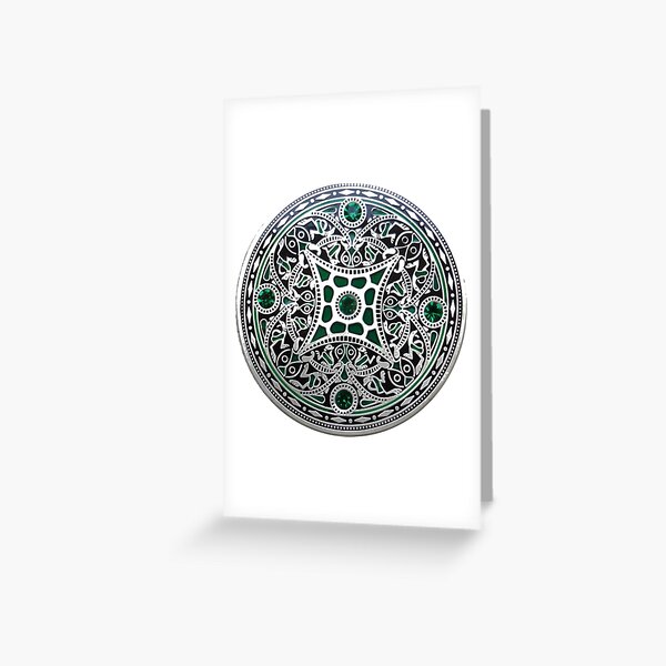 decoration, ornate, pattern, flower, art, proportion, antique, lace, embroidery, abstract Greeting Card