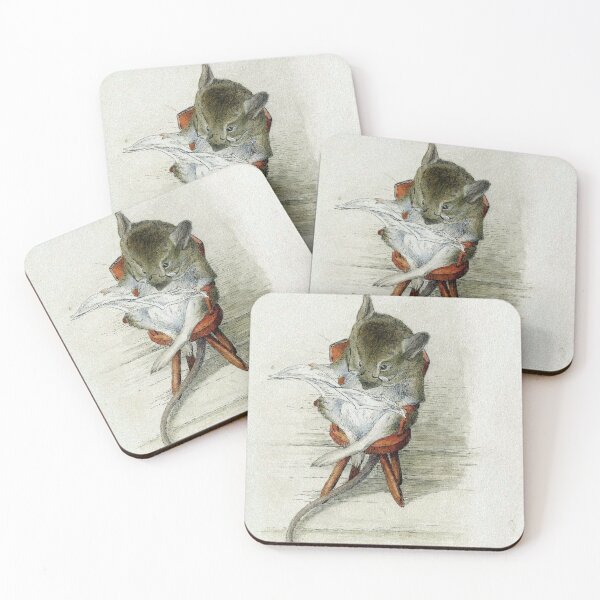 Item preview, Mouse Reading Newspaper - Beatrix Potter designed and sold by forgottenbeauty.