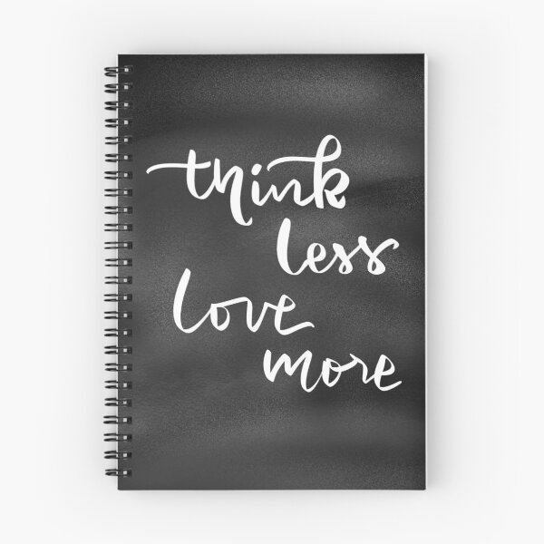 Item preview, Think Less Love More Handwriting Chalkboard Lettering Inspirational Quote designed and sold by simplylettering.