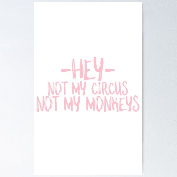 Item preview, hey not my circus not my monkeys designed and sold by Department61.