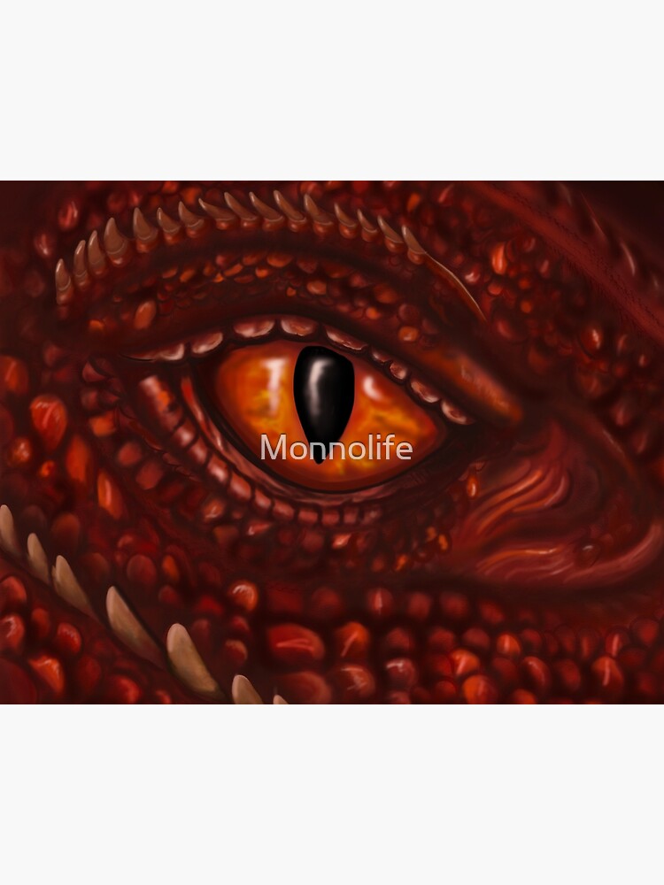 Fire Dragon Eye Art Board Print By Monnolife Redbubble