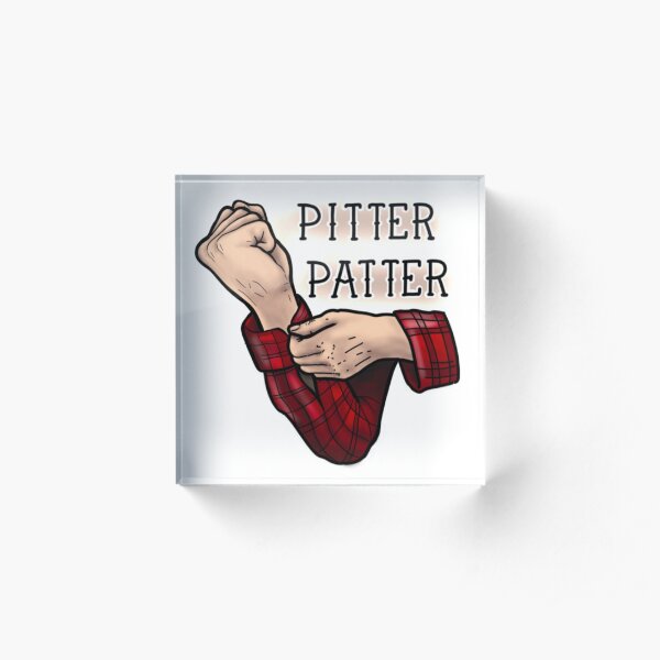 Pitter prasseln Acrylblock