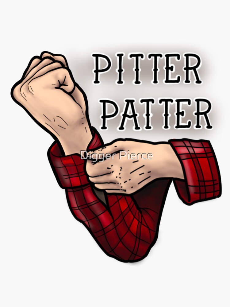 pitter-patter-sticker-for-sale-by-diggerpierce-redbubble