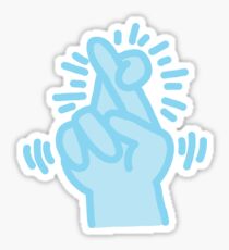 keith haring finger crosses Sticker