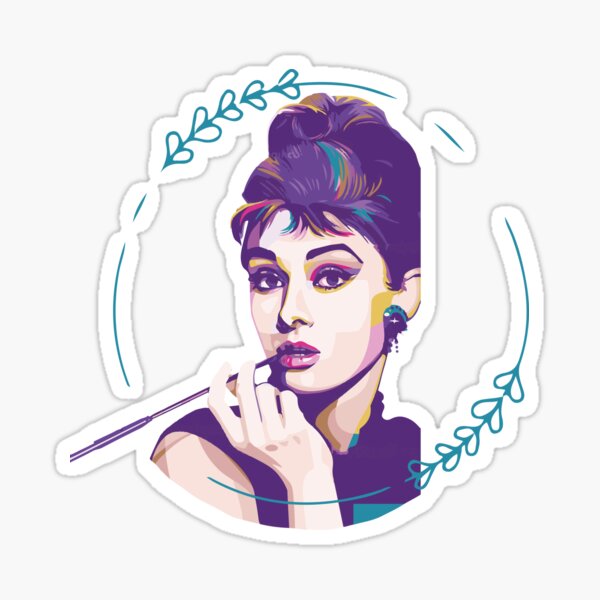 Audrey Hepburn Pegatina