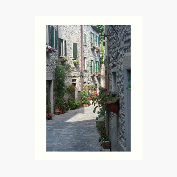 italian medieval alley Art Print