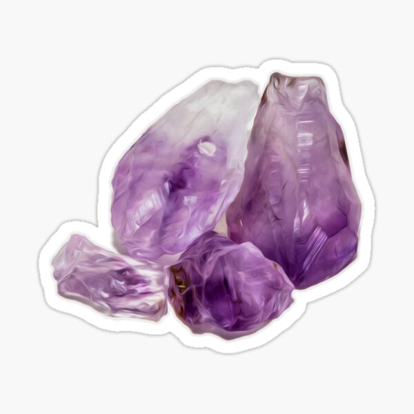 Stylized Purple gem stones Sticker