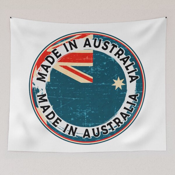 Item preview, Made In Australia Flag Grunge New South Wales Victoria Queensland Tasmania designed and sold by Travel Time.
