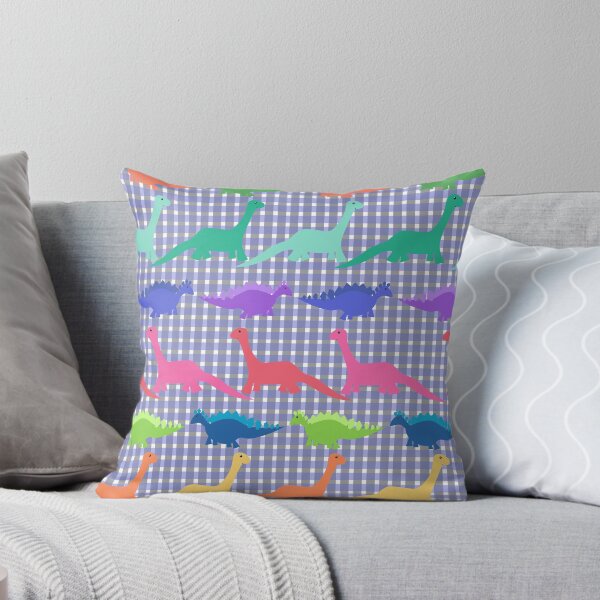 Item preview, Dinosaurios de colores sobre un fondo de cuadros designed and sold by MMPlastic.