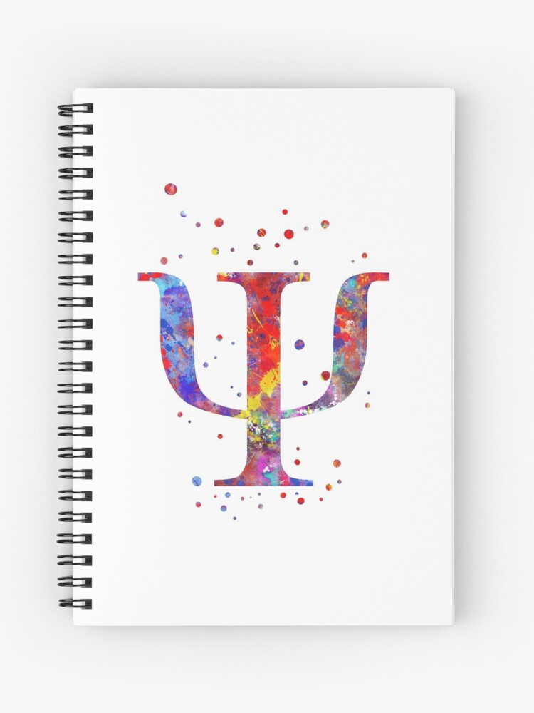 Cuaderno de espiral «Símbolo de la psicología, acuarela símbolo de la  psicología, letra psi» de Rosaliartbook | Redbubble