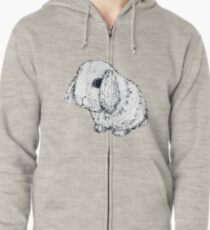 Hase Hoodie mit Reißverschluss