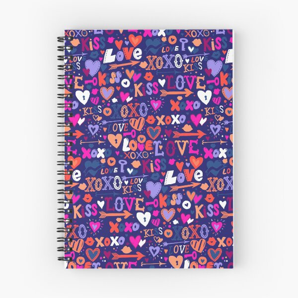 Item preview, Love doodles in pink and blue designed and sold by Daria Rosen.