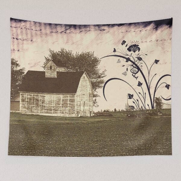 Item preview, Rustic White Barn Modern Cottage Chic Country Farmhouse Art A458 designed and sold by byNicol.