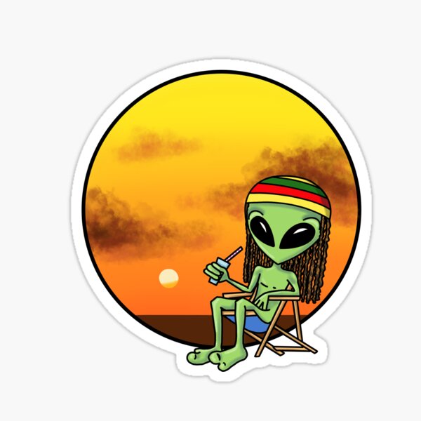 Ali on Vacations by Silvana Arias Sticker