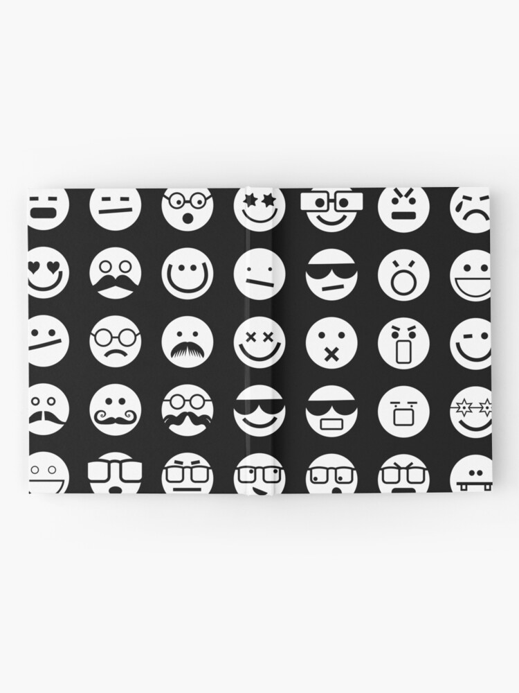 motic nes Emoji noir et blanc Carnet cartonn