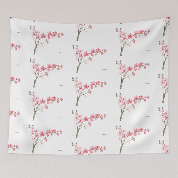 Item preview, Pink orchids flowers watercolour painting designed and sold by Monika Howarth.