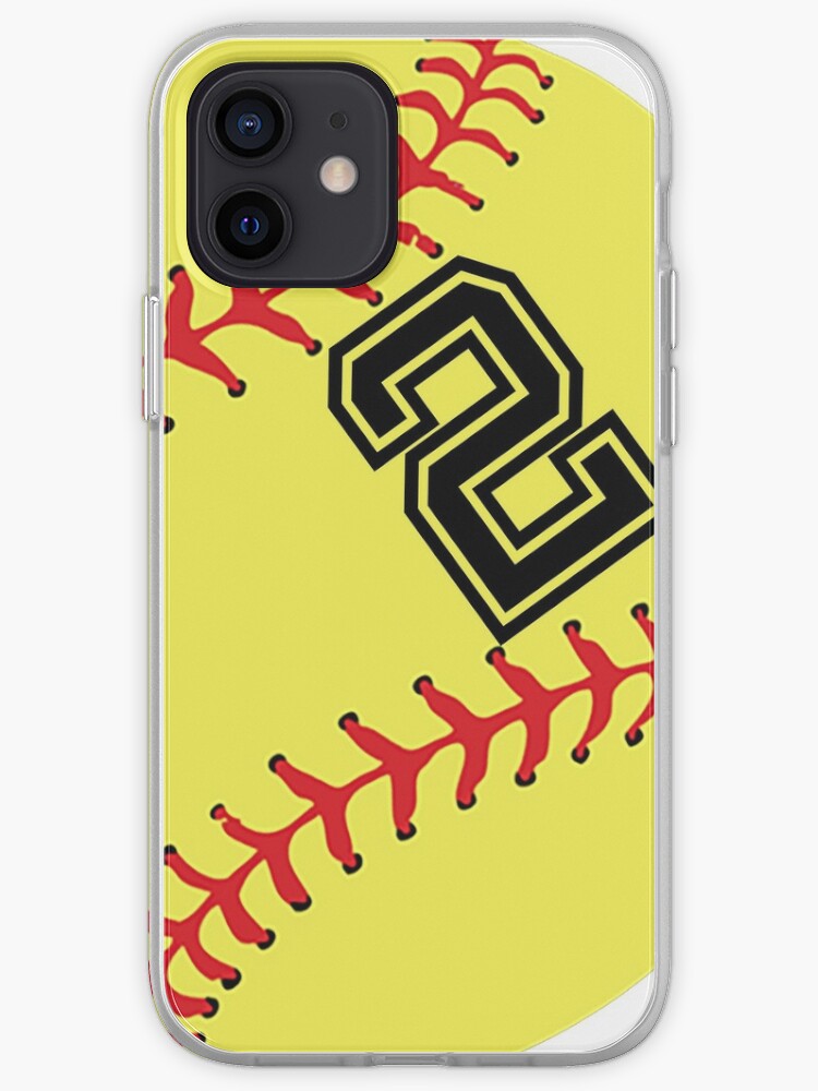 Softball Player Jersey No 2 Back Number 2 Ball Sport Sticker Gift Iphone Case Cover By Theshirtinator Redbubble