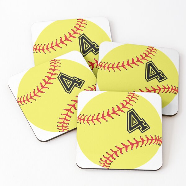 Item preview, Softball Player Jersey No 4 Back Number #4 Ball Sport Sticker Gift designed and sold by theshirtinator.