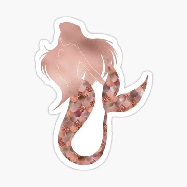 Rose Gold Mermaid Metallic Foil Scales Sticker